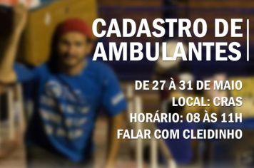 Atenção ambulantes para o prazo de cadastramento para no Arraiá Junino Social 2019