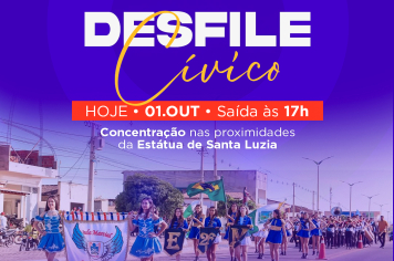 Desfile Cívico abre programação da Semana Cultural e Artística de Rafael Fernandes - SECARF 2025