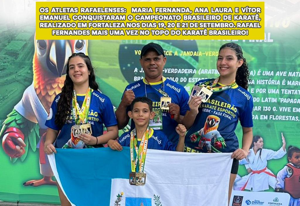 Trio de Ouro do Karatê Rafaelense Conquista o Campeonato Brasileiro em Fortaleza, e vai ao Pan-Americano