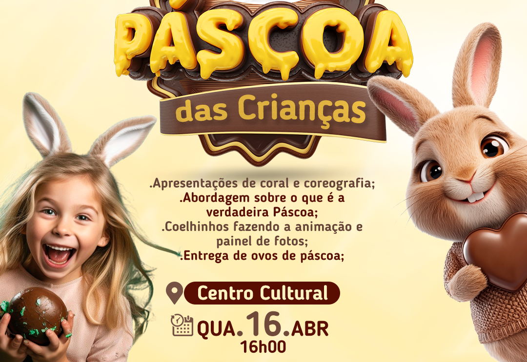 A Prefeitura através das Secretarias Municipais de; Assistência Social, Educação e de Cultura, está preparando um evento incrível para todas as crianças do nosso município.