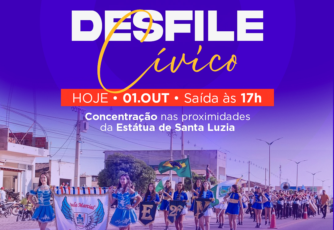 Desfile Cívico abre programação da Semana Cultural e Artística de Rafael Fernandes - SECARF 2025