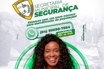 Secretaria Municipal de Segurança disponibiliza novo número para atendimento