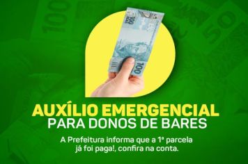 Prefeitura de Rafael Fernandes pagou a primeira parcela do auxílio emergencial para donos de bares e restaurantes