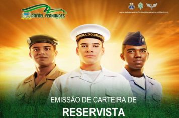 A partir desta segunda (22), 105ª Junta de Serviço Militar inicia emissão de carteira de reservista em Rafael Fernandes