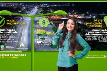 Iluminação em LED que garante economia, qualidade e segurança para a população rafaelense!