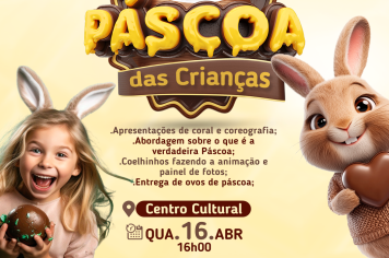 A Prefeitura através das Secretarias Municipais de; Assistência Social, Educação e de Cultura, está preparando um evento incrível para todas as crianças do nosso município.