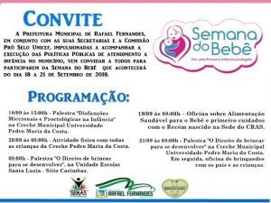 Read more about the article SEMANA DO BEBÊ