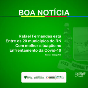 Read more about the article Rafael Fernandes está entre os 20 municípios do RN, com melhor situação no enfrentamento a Covid-19
