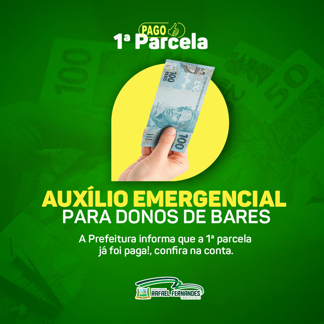 You are currently viewing Prefeitura de Rafael Fernandes pagou a primeira parcela do auxílio emergencial para donos de bares e restaurantes
