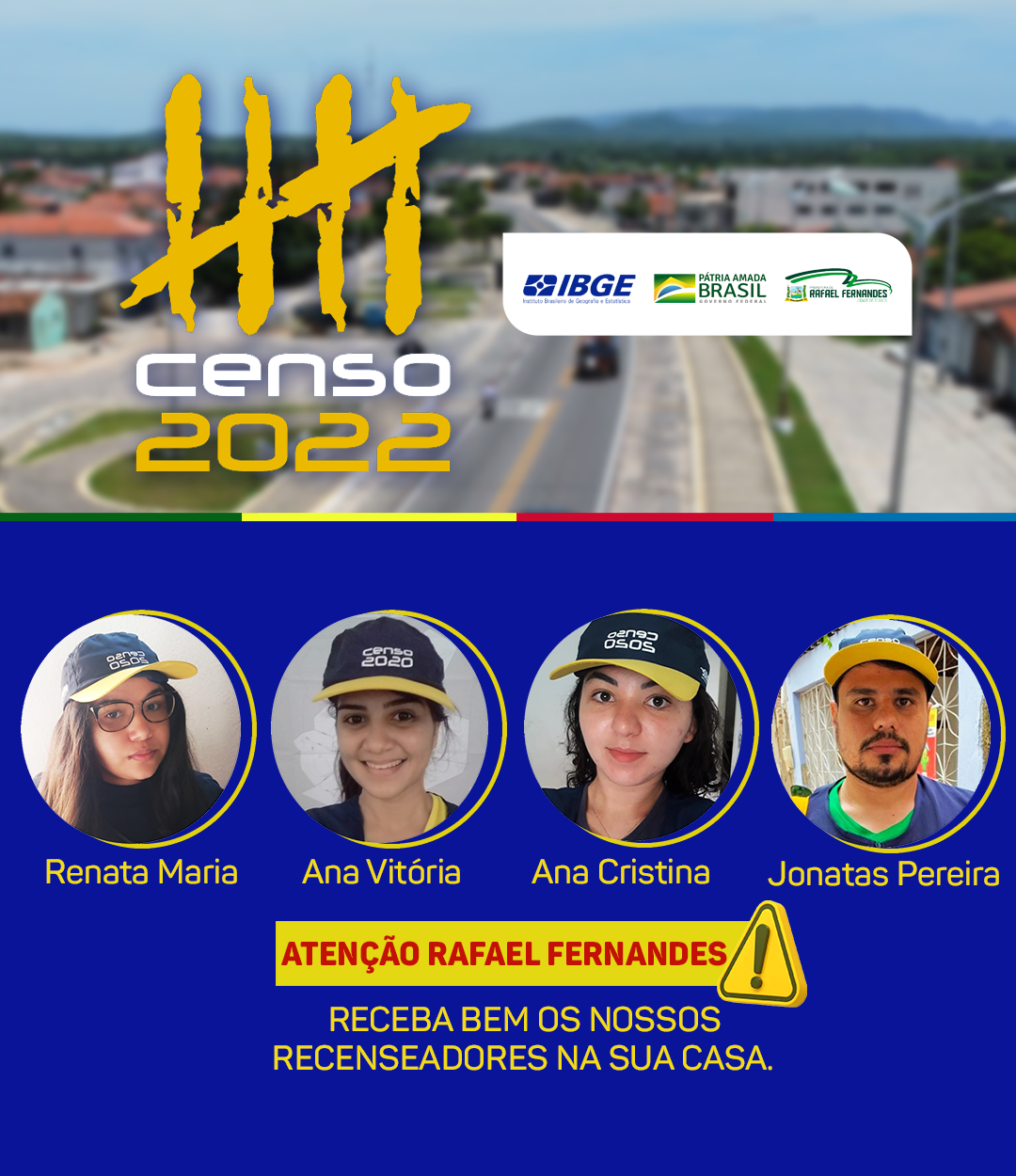 IBGE inicia coleta de dados para o Censo 2022 em Rafael Fernandes