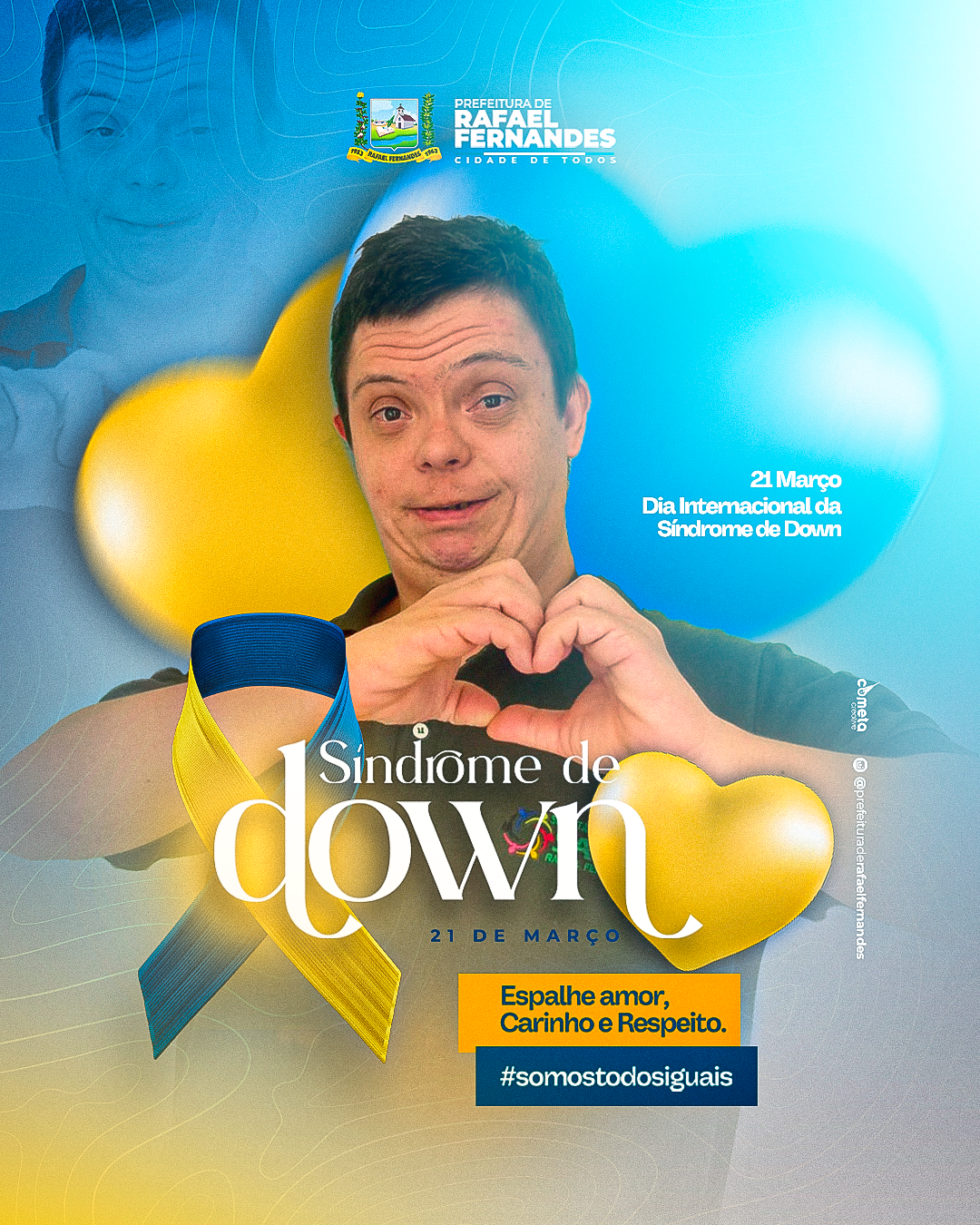 Hoje dia 21 de março, celebramos o Dia Internacional da Síndrome de Down