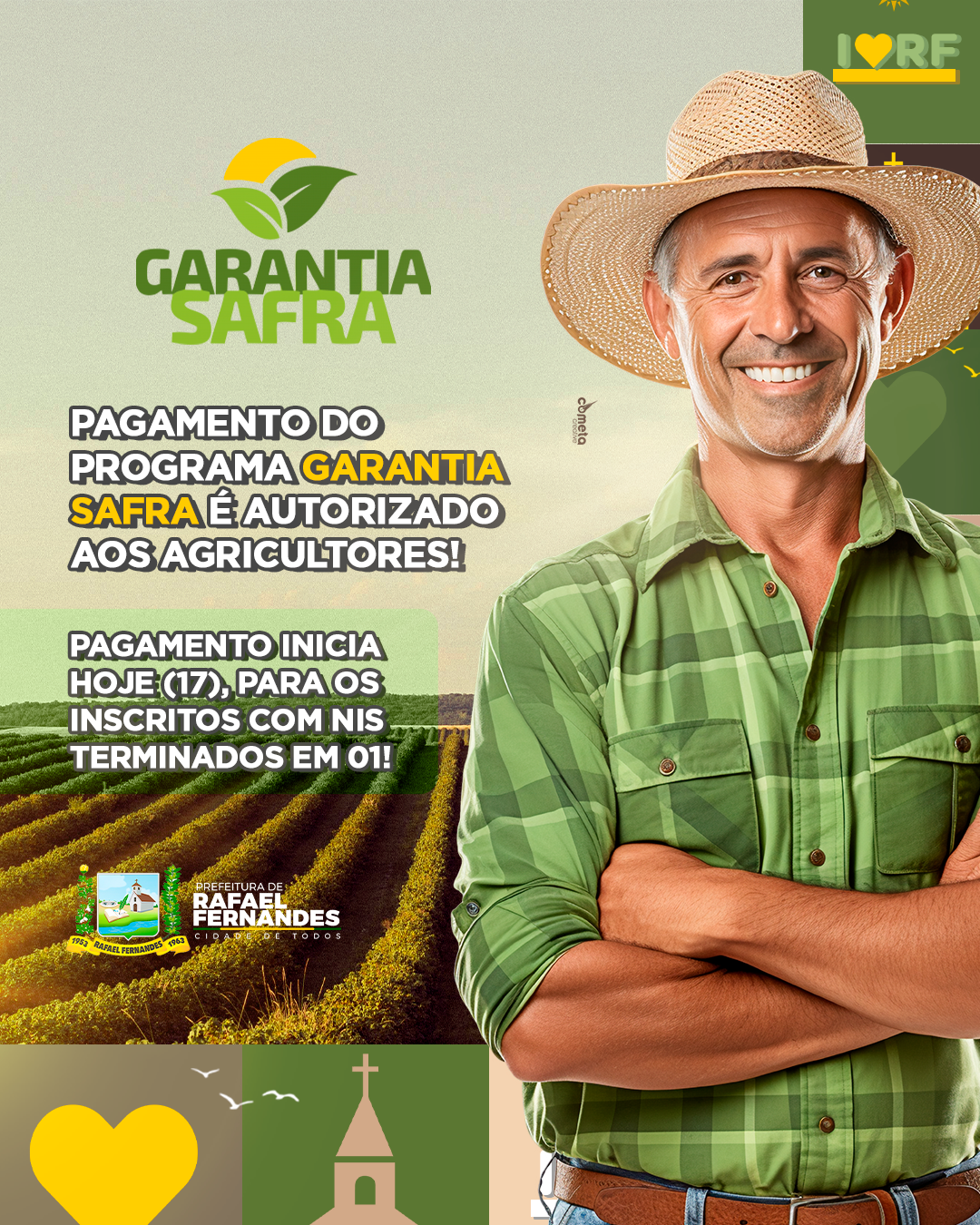 Pagamento do Programa Garantia Safra é autorizado aos Agricultores de Rafael Fernandes